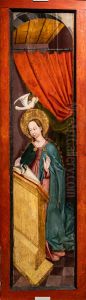 Katharina von Alexandrien und Ursula von Koln - Verkundigung an Maria by Swabia
