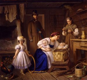 Nianka odwiedza wlasne chore dziecko by Karl Gottlieb Wenig