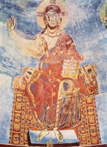 Fresken in Sant'Angelo inFormiszum Leben Christi, Szene: Christus Pantokrator by unknown