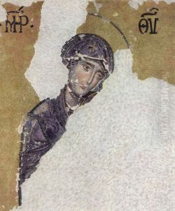 Mosaiken in der Hagia Sophia, Szene: Deesis, Detail: Maria, Fragment by unknown