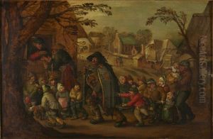 Blind Hurdy-Gurdy Player by David Vinckboons I