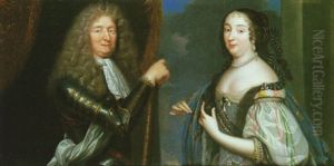 Portrait de Henri de Bourbon, duc de Verneuil et de son epouse Charlotte Seguier