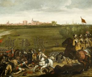 Aanvalsregiment voor de stad Hattem, 1629 by Peter Snayers