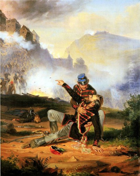 A sebesult honved (Buda ostroma-1849). - view 1