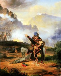 A sebesult honved (Buda ostroma-1849). by Karoly Sterio