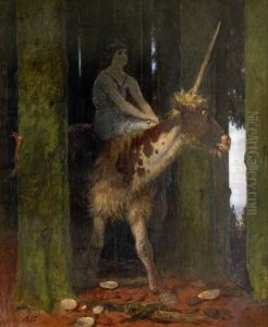 Das Schweigen des Waldes by Arnold Bocklin