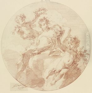 Flora mit zwei Genien by Jacob de Wit