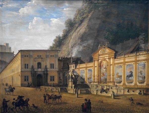 Salzburg, Pferdeschwemme bei den Hofstallungen - view 1