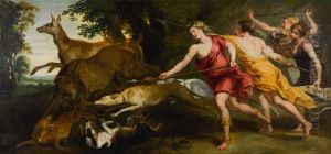 Diana and her nymphs hunting by (studio of) Rubens, Peter Paul