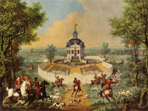 Parforcejagd an derDianaburgbei Darmstadt
