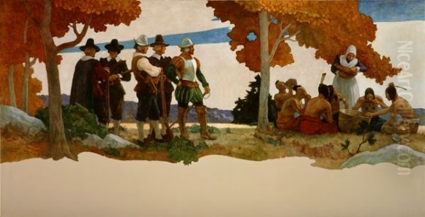 Thanksgiving with Indians - view 1