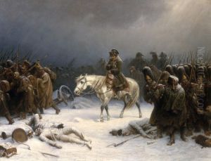 Napoleon's retreat from Moscow by Adolph Northen