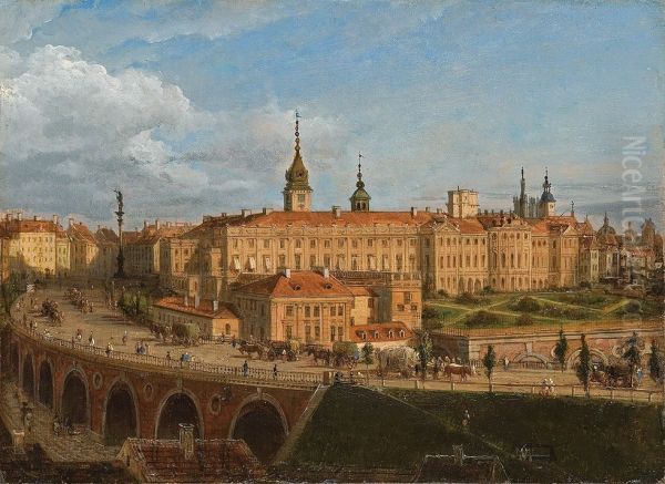 Widok na Zamek Krolewski, Plac Zamkowy z kolumna Zygmunta oraz Nowy Zjazd - view 1