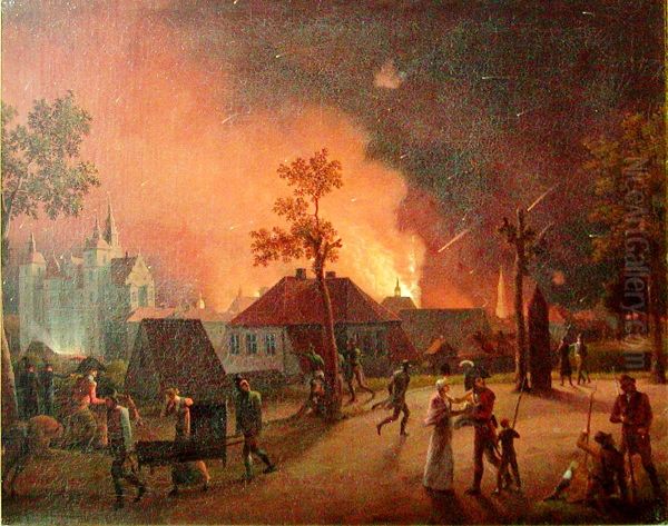 The bombardment of Copenhagen, the night between the 3rd and 4th of September 1807 - view 1
