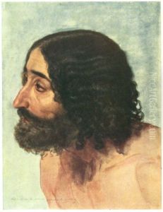 Male head. Study for a painting