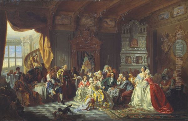 Tsar Peter I and his court - view 1