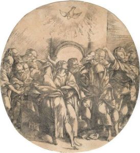 Die Ausgiessung Des Heiligen Geistes by Domenico Campagnola
