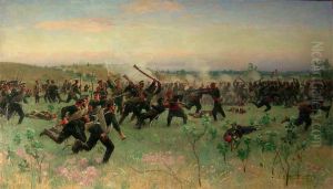 Bayonet fight of Russian regiments with Turkish infantry on Sistovsky heights on June 14, 1877 Bayonet fight of Russian regiments with Turkish infantry on Sistovsky heights on June 14, 1877