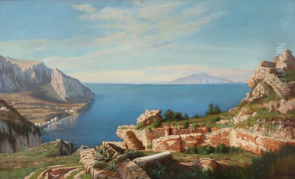 Landscape from Italy with view of a bay. - view 1