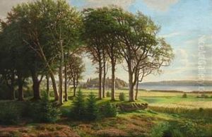 Summer landscape on a Fjord by Eiler Rasmussen Eilersen