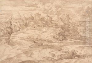 Paysage Ideal Plume by Domenico Campagnola