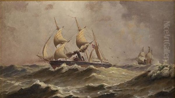 CSS Alabamaescaping from a Federal frigate. - view 1