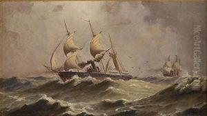 CSS Alabamaescaping from a Federal frigate.