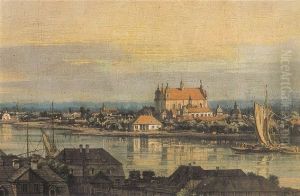 View of Praga with Bernardine church by Bernardo Bellotto