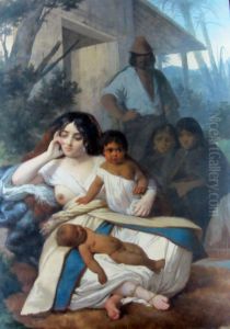 Elisa Bravo Jaramillo de Banados, mujer del cacique by Raymond Monvoisin