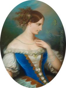 Portrait of the ballerina Adele Monplaisir