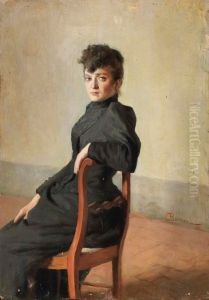 Portrait of Edith Marion Story (1844-1907) by Odoardo Borrani