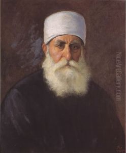 Portrait de Cheikh Said Hamdane. by Moustafa Farroukh