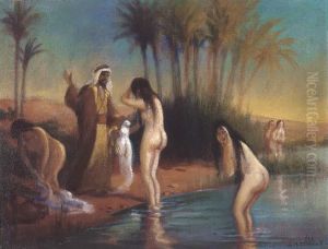 Les Baignesuses de Darat Jouljoul (Mo'sllaqat de Umru' al-Qais). by Moustafa Farroukh