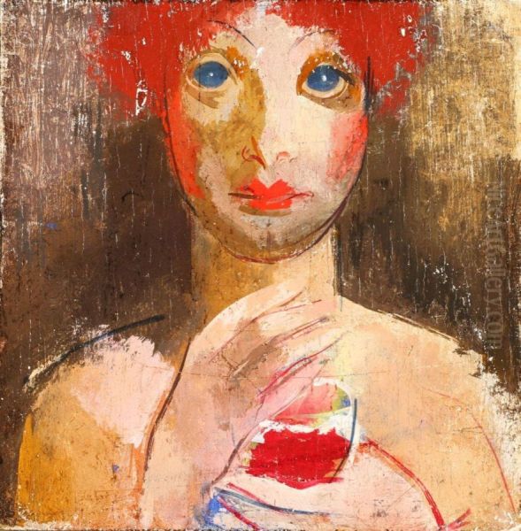 Girl with a Glass - view 1