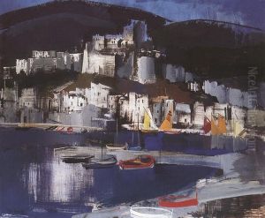 Italian Coastal Village by Vilmos Aba-Novak