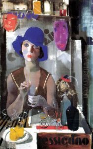 Laura (Woman in a blue Hat) by Vilmos Aba-Novak