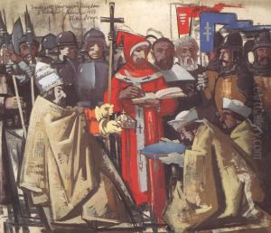 Pope Sylvester II and Abbot Asztrik