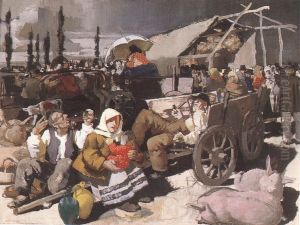 Scene on the Fair by Vilmos Aba-Novak