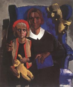 The Artist's Wife and Daughter by Vilmos Aba-Novak