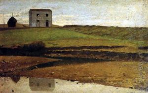 House at the River by Giuseppe Abbati