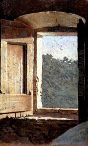 Finestra di casa di campagna by Giuseppe Abbati