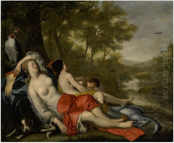 Diana and her Nymphs sleeping after the Hunt - view 1
