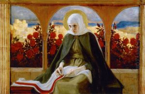 Neitsyt Maria ruusutarhassa by Albert Edelfelt