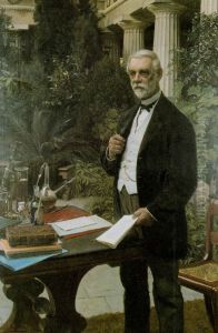 Portrait of the Danish brewer J. C. Jacobsen, founder of the Carlsberg breweries.