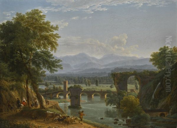 The Augustus bridge over the river Nera, near the city of Narni, Italy - view 1