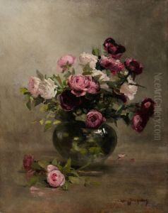 Vase of Roses by Eva Gonzales