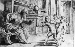 Vignette for F. Aguilon, Opticorum Libri Sex III., Antwerp 1613 by (studio of) Rubens, Peter Paul