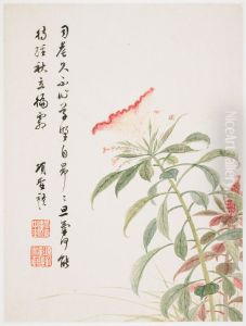 Cock's-comb from a Flower Album of Ten Leaves by Xiang Shengmo