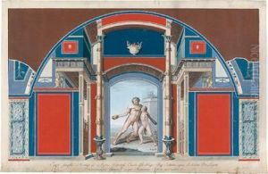 Trunken Hercules Surrounded By Illusionary Architecture by Angelo Campanella