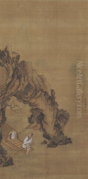 Landscape with Fisherman Outside a Cave - view 1